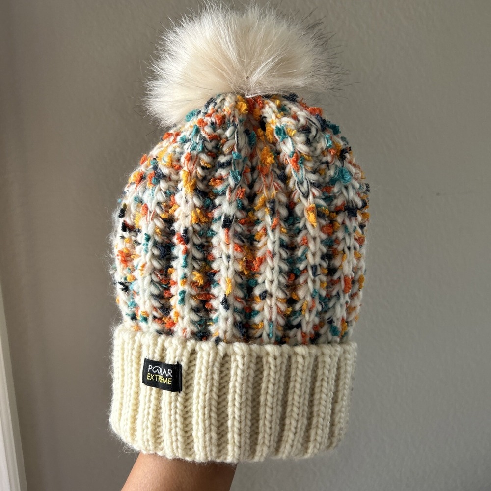 GM INTERNATIONAL Multicolor Knit Pom Beanie